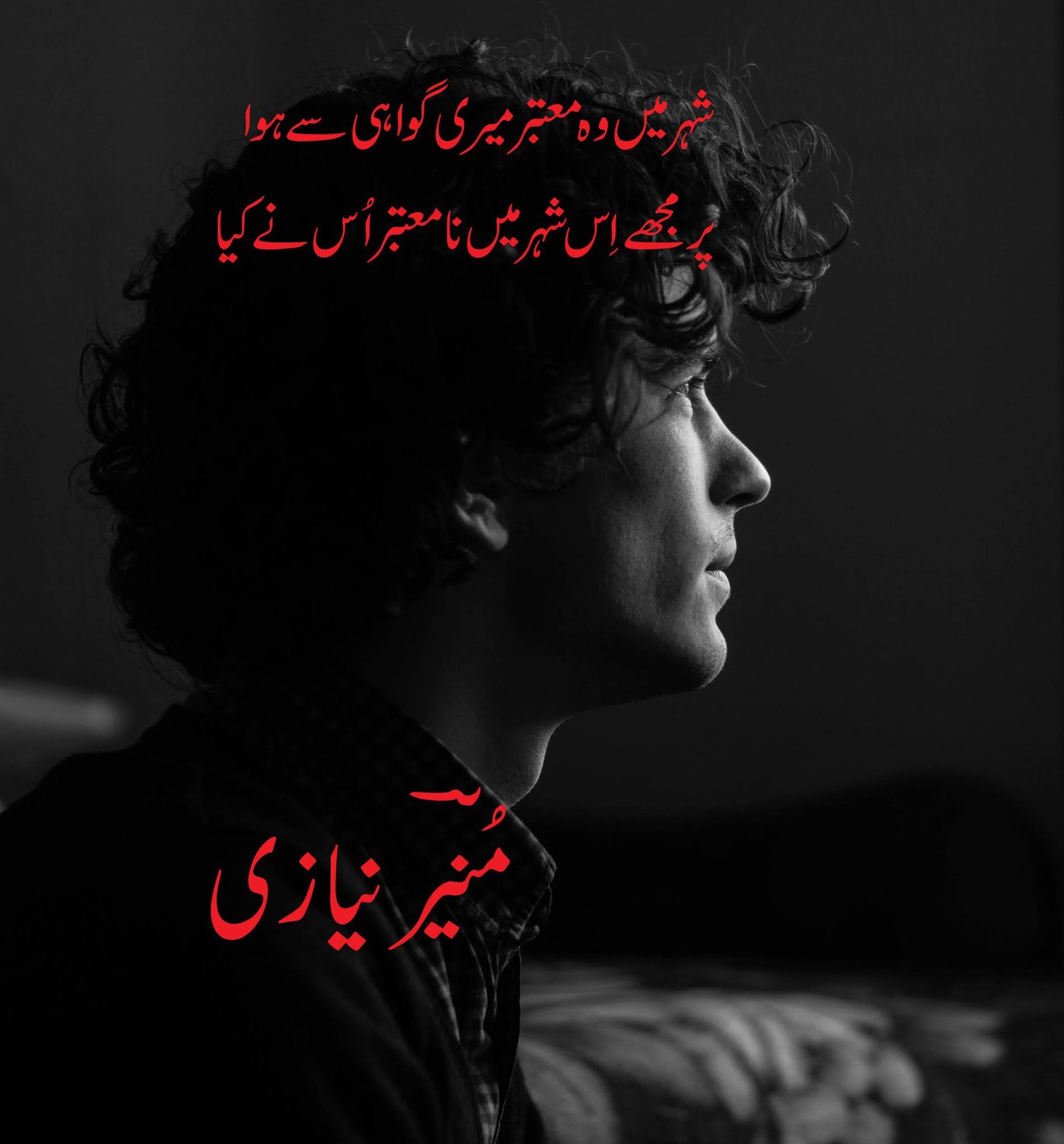 Meri Sari Umer Ko Be Samar Us Ne Kiya Munir Niazi Urdu Sad Poetry